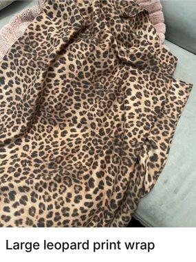 Large leopard print wrap